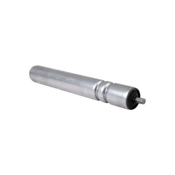 Omni Metalcraft 1.9" Dia. x 16 Ga. Galvanized Double Grooved Roller for 33" O.A.W. Omni Conveyors 42076-33-GP - main